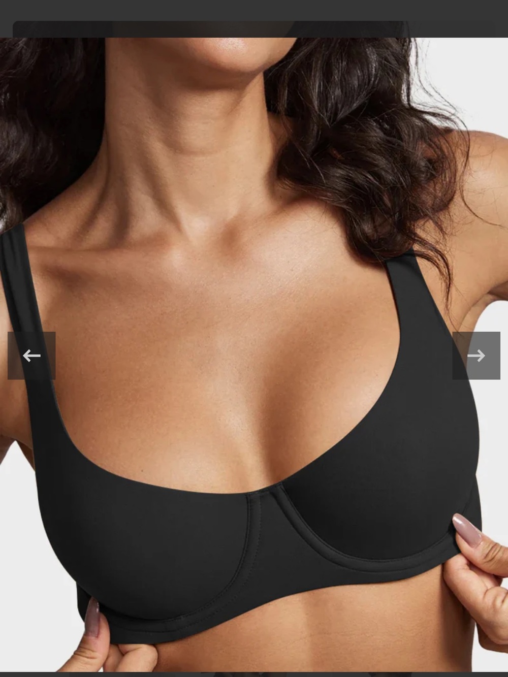 Everyday Black Underwire Scoop Bra for Women